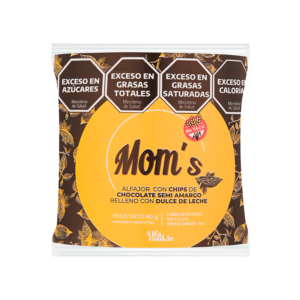 Alfajores Moms Con Chips Rellenos de Dulce de Leche