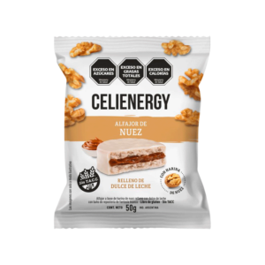 Alfajores Celienergy blancos De Nuez Relleno con dulce de Leche