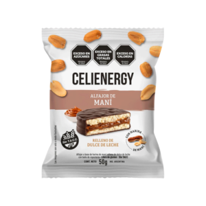 Alfajores Celienergy negros De mani Relleno con dulce de leche