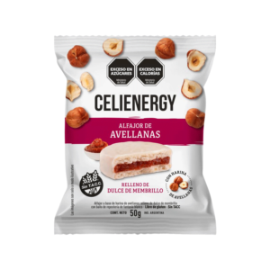 Alfajores Celienergy blancos De avellanas Relleno con dulce de membrillo