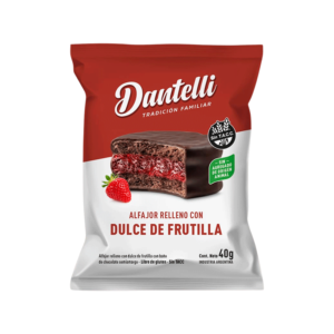 Alfajor Dantelli Relleno de Dulce de Frutilla