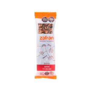 ZAFRAN BARRAS DE MANI Y CACAO X12 UNIDADES